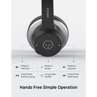 Mpow HC5 zestaw słuchawkowy Bluetooth 5.0 dla Call Center sterownik biurowy bezprzewodowy przewodowy 2 w 1 22h żywotność baterii CVC 8.0 mikrofon z redukcją szumów 5